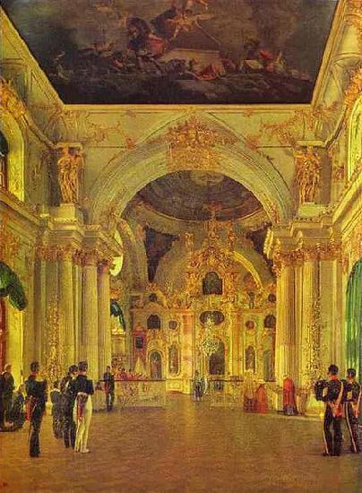 Alexey Tyranov Alexey Tyranov. View of the Big Church of the Winter Palace china oil painting image